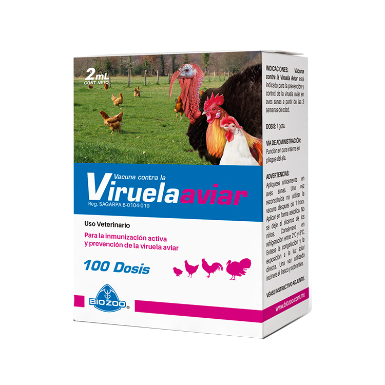 Viruela Aviar Iny Bio Zoo (50 Dosis)